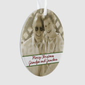 Twee foto's van grootouders van kleinkind ornament (voorkant)