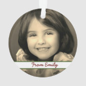 Twee foto's van grootouders van kleinkind ornament (achterkant)