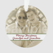 Twee foto's van grootouders van kleinkind ornament (voorkant)