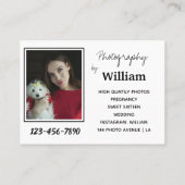 Twee foto's Visitekaartje fotograaf (Achterkant)