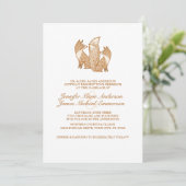 Twee Foxes Wedding Invitations Kaart (Staand voorkant)