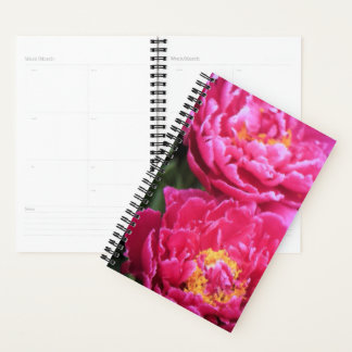 Twee Fuchsia pioen bloeit schilderij Planner