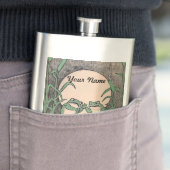 Twee  Funny Love Green Frogs Moon Heupfles (Voorbeeld)