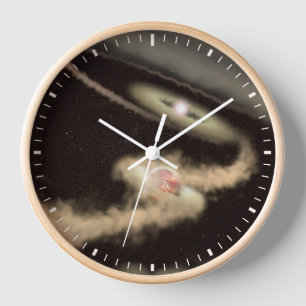 Twee gasreus-exoplaneten die om een jonge ster dra