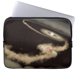 Twee gasreus-exoplaneten die om een jonge ster dra laptop sleeve