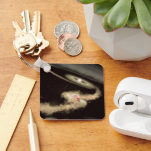 Twee gasreus-exoplaneten die om een jonge ster dra sleutelhanger