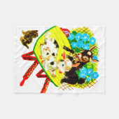 twee geiten één kitten fleece deken (Voorkant (Horizontaal))