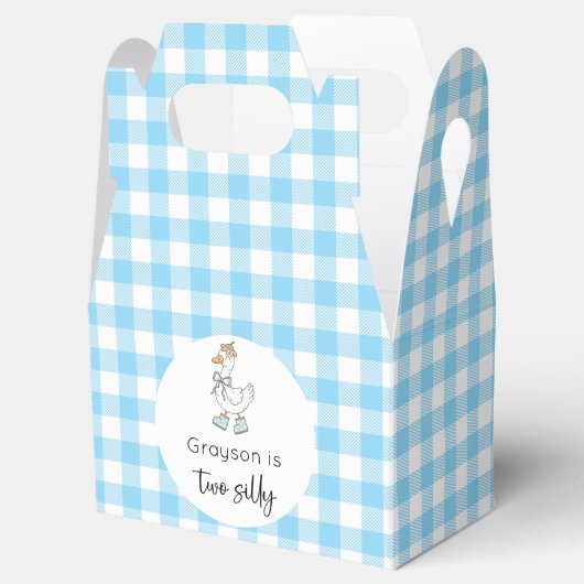 Twee Gekke Goose Blue 2e Verjaardag Bedankdoosjes (Geopend)