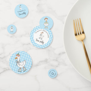 Twee Gekke Goose Blue verjaardagen Confetti