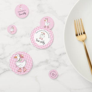 Twee Gekke Goose Roze Verjaardag Confetti