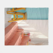 Twee gele houten stooten fleece deken (Voorkant (Horizontaal))