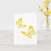Twee gele vlinders briefkaarten (Gele Bloem)