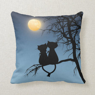 Twee geliefden Cat Grade A Cotton Sierkussen 16¤16