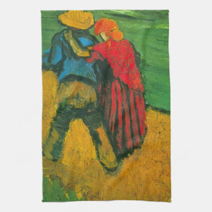 Twee geliefden door Vincent van Gogh Theedoek
