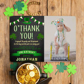 Twee gelukkige 2e verjaardagsfoto bedankt real folie uitnodiging