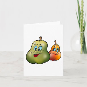 Twee Gelukkige Peren Kaart