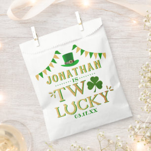 Twee gelukkige St. Patrick's Day 2e verjaardag Bedankzakje