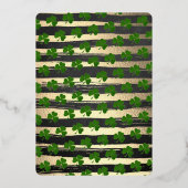 Twee gelukkige St. Patrick's Day 2e verjaardag Dan Folie Uitnodiging (Achterkant)