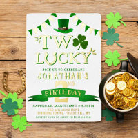 Twee gelukkige St. Patrick's Day 2e verjaardag Ech