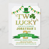 Twee gelukkige St. Patrick's Day 2e verjaardag Kaart (Voorkant)