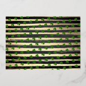 Twee gelukkige St. Patrick's Day 2nd Birthday Real Folie Uitnodiging (Achterkant)