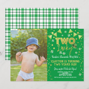 Twee gelukkige tweede verjaardag St Patrick's Day Kaart