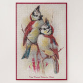 Twee gemene Titmouse vogels groot puzzel Legpuzzel (Verticaal)