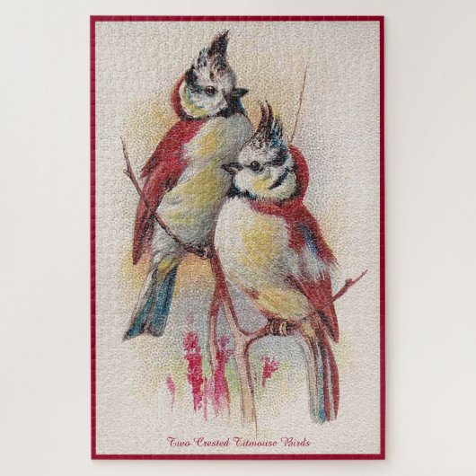 Twee gemene Titmouse vogels groot puzzel Legpuzzel (Verticaal)