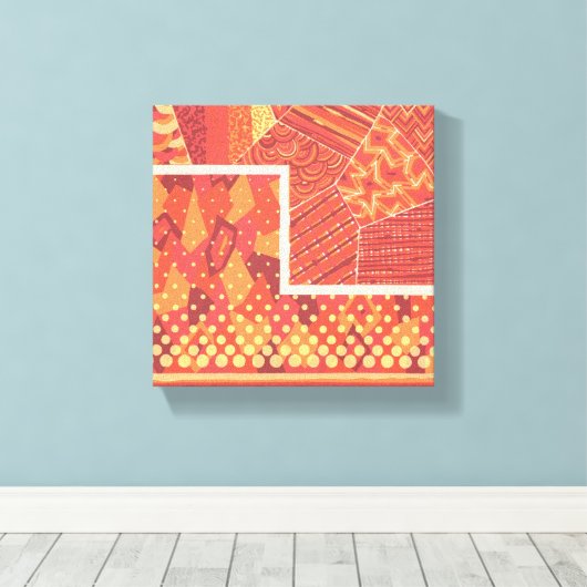 Twee geometrische vormen Composities Art Canva Pri Canvas Afdruk (Insitu (Houten vloer))