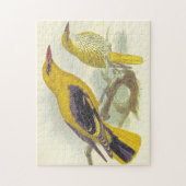 Twee geperste vogels, stijl, puzzel legpuzzel (Verticaal)