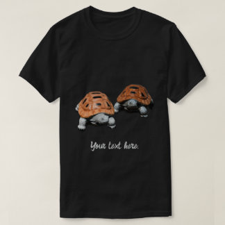 Twee geschilderde doosschildpadden, op maat gemaak t-shirt