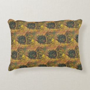 Twee geslepen zonnebloemen van Vincent van Gogh Accent Kussen