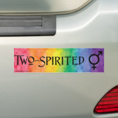 TWEE GESPIRIEERDE bumpersticker (Op auto)