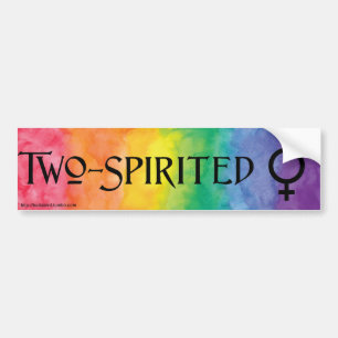TWEE GESPIRIEERDE bumpersticker