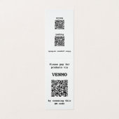  Twee gesteunde Drie Gepludeerde Code QR Visitekaartjes (Buitenkant ongevouwen)