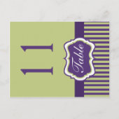 Twee gesteunde Paarse en Groene Aantal van de Lijs Briefkaart (Voorkant)