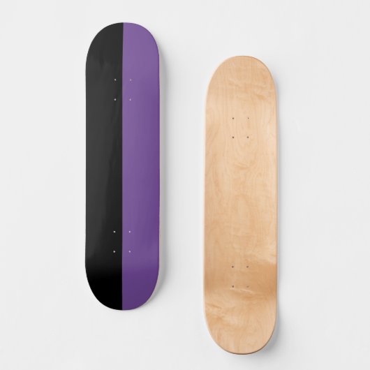 Twee getinte split kleur half zwart en half Paarse Skateboard (Voorkant)