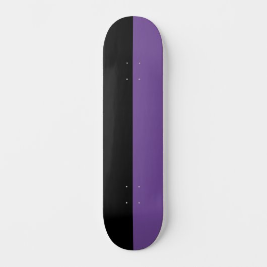 Twee getinte split kleur half zwart en half Paarse Skateboard (Voorkant)