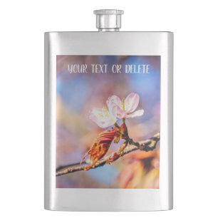 Twee geweldige Sakura Flowers. Roze, blauwe achter Flacon