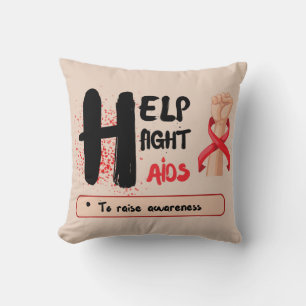 Twee gezichten van hoop: Help Fight AIDS Day bewus Kussen