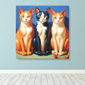 Twee gingers en een smoking canvas afdruk (Insitu (Houten vloer))