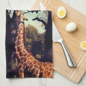 Twee Giraffe keukenhanddoeken (Quarter Fold)