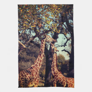 Twee Giraffe keukenhanddoeken