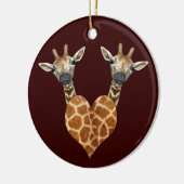 Twee Giraffes Keramisch Ornament (Links)