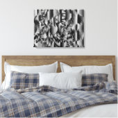 Twee gitaren getekend in potlood canvas afdruk (Insitu (Slaapkamer))