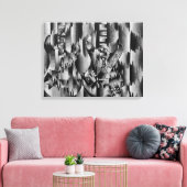 Twee gitaren getekend in potlood canvas afdruk (Insitu (Woonkamer))