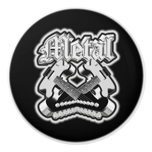 Twee gitaren keramische knop (Voorkant)