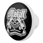 Twee gitaren keramische knop (Rechts)