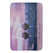 Twee glazen rode wijn op Florence skyline Badmat (Voorkant Verticaal)