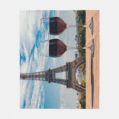 Twee glazen wijn met Eiffeltoren Fleece Deken (Voorkant)